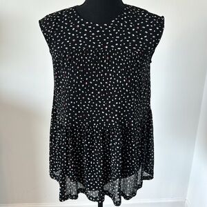 Black and White Polka Dot Tank Top